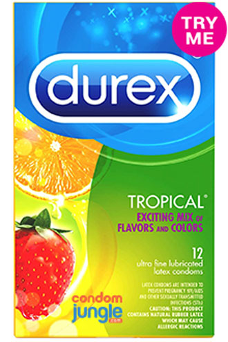Durex Tropical Assorted Colors & Flavors